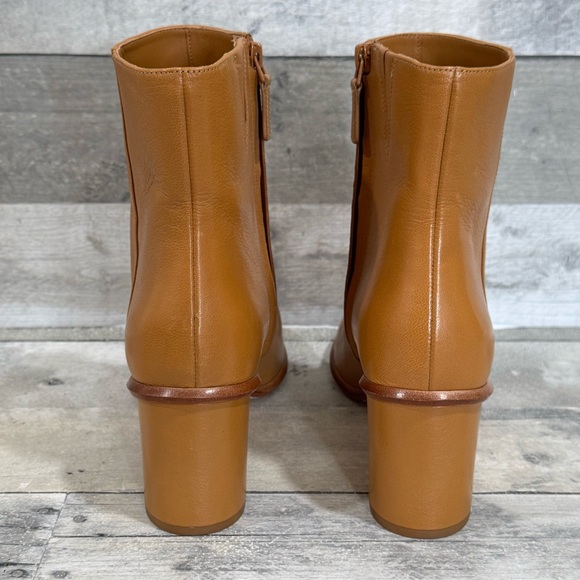 TORY BURCH BROOKE STAMPED HEEL BOOTIE IN CARAMEL CORN - SZ - 11 .US - Picture 5 of 11